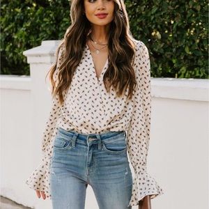 NWT Vici Odessa Surplice Bodysuit